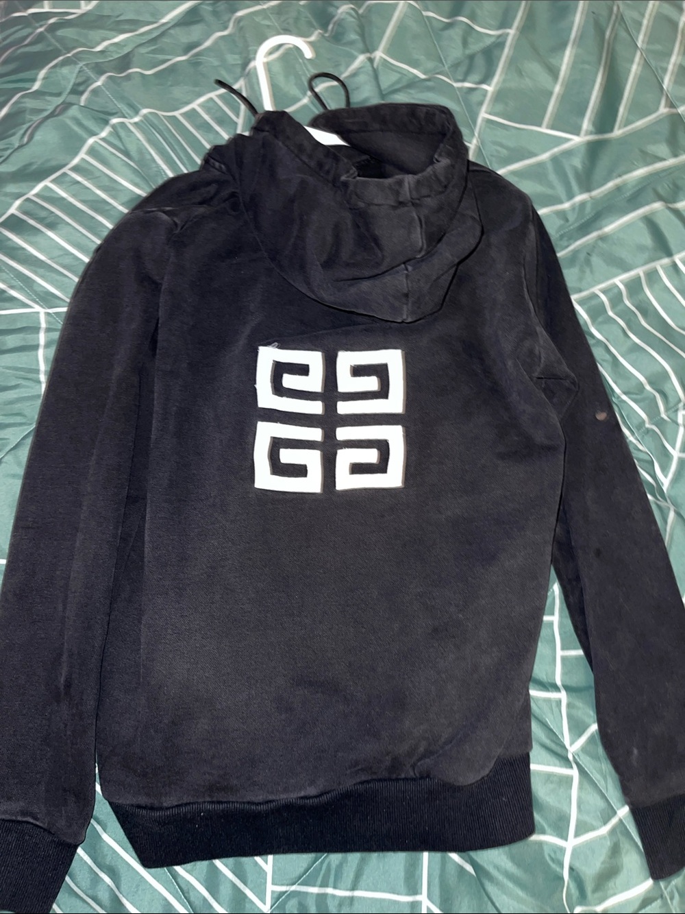Givenchy Black Hoodie with White Logo - Picture 2 of 2